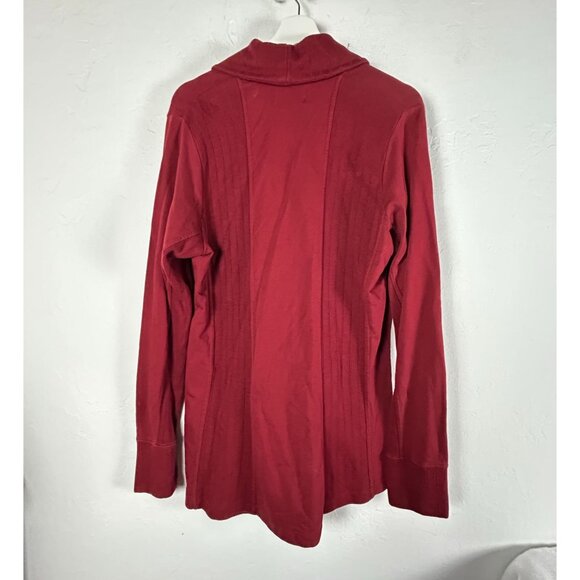 Lucky Lotus By Lucky Brand Womens Red Knit Cardigan Sweater 1X Shawl Collar NWOT - Picture 2 of 9
